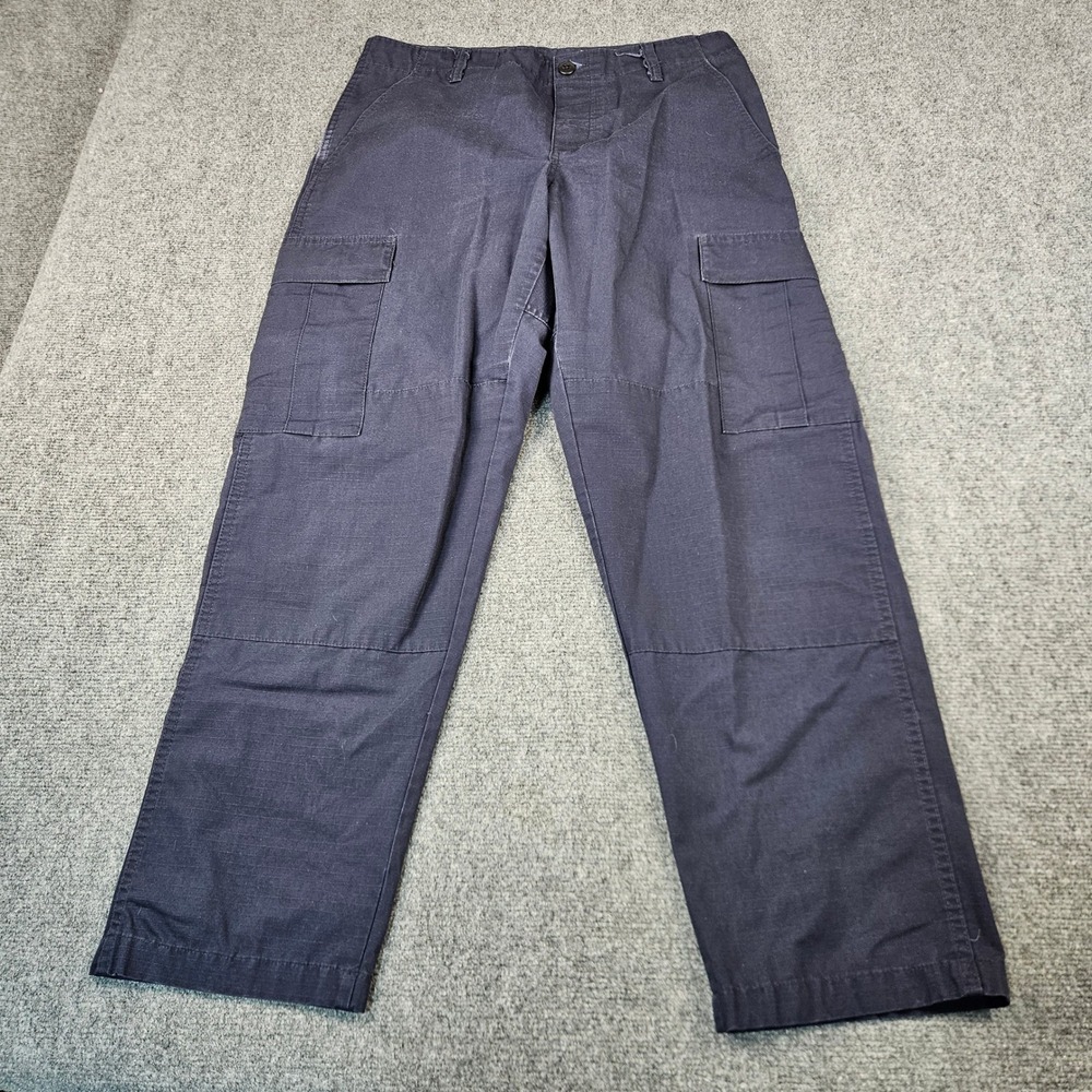 VF Imagewear Mens Navy Blue Ripstop Cargo Pants Tactical Work Trousers 34x30